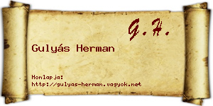 Gulyás Herman névjegykártya