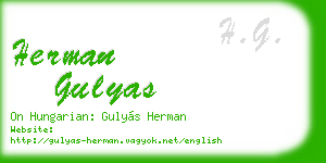 herman gulyas business card